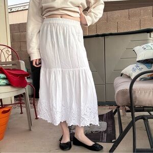 Elegant White Maxi Skirt